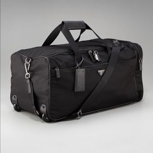 Prada rolling duffel bag